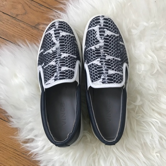 vince snakeskin sneakers
